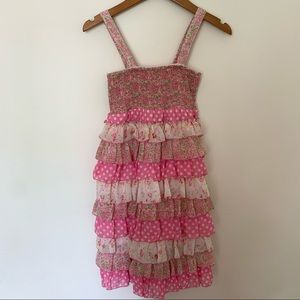 🟣 Justice Pink Ruffle Summer Dress